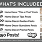 Home Decor Social Media Post Bundle with Canva Templates