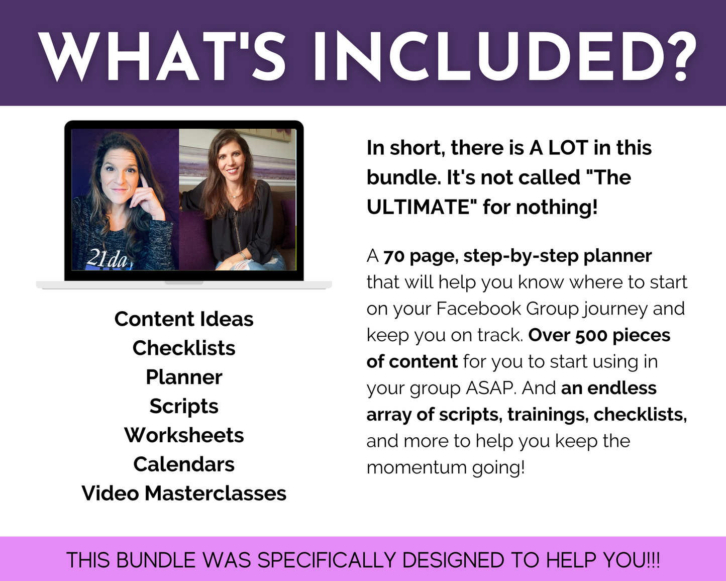 Discover valuable strategies for growth and monetization in The ULTIMATE Grow & Monetize Your Facebook Group Bundle by Get Socially Inclined, along with access to a supportive Facebook Group.