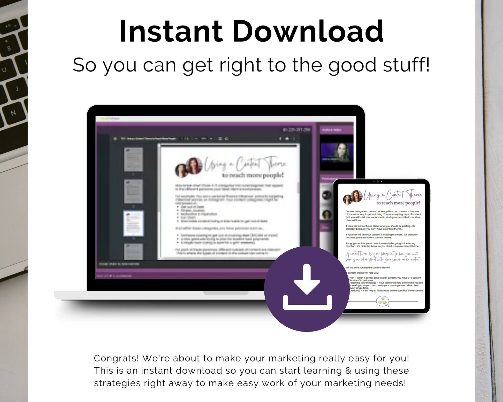 Instantly download the TAT - Using Content Themes to Reach More People Masterclass from Get Socially Inclined so you can get right to the good stuff.