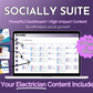 Enhance your online presence with our Get Socially Inclined Socially Suite Membership - electrician content bundle tailored for effective social media marketing and content management.