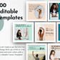 200 editable Life Coaching Social Media Post Bundle with Canva Templates for content creation and Socially Inclined's social media following growth.