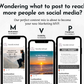 Three smartphones show social media examples from the July Daily Posting Plan by Get Socially Inclined, illustrating a mix of motivational, visibility, and presence content designed to boost engagement and power your effective July content calendar.