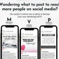 Three smartphones showcase the February Daily Posting Plan by Get Socially Inclined, featuring Motivation, Visibility, and Presence post ideas for effective audience engagement.
