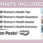 Women's Health Social Media Post Bundle with Canva Templates
