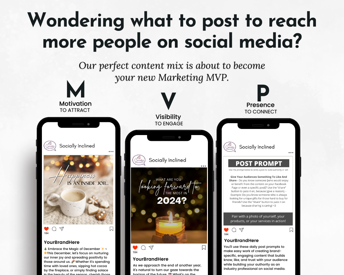 A December Daily Posting Plan - Your Social Plan, from Get Socially Inclined, eagerly wondering what to post to reach more people on social media.