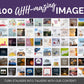 Create a dynamic collage of 100 diverse images, each enhanced with text overlays featuring quotes, graphics, animals, and seasonal themes. The top banner proudly displays "100 AHH-mazing Images." It's the perfect tool for crafting your social media calendar or inspiring creative post prompts with the 2025 Social Media Calendar with Content by Socially Inclined.