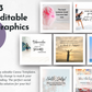Promotional graphic for Get Socially Inclined's "July Daily Posting Plan - Your Social Plan" with 93 editable Canva templates, motivational quote post examples, and customizable layouts to boost social media engagement.