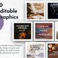 Introducing the September Daily Posting Plan - Your Social Plan by Get Socially Inclined: a collection of 90 editable Canva graphics for social media content, featuring motivational quotes and lifestyle images. Perfect for daily posts, with options for customization to match your branding.