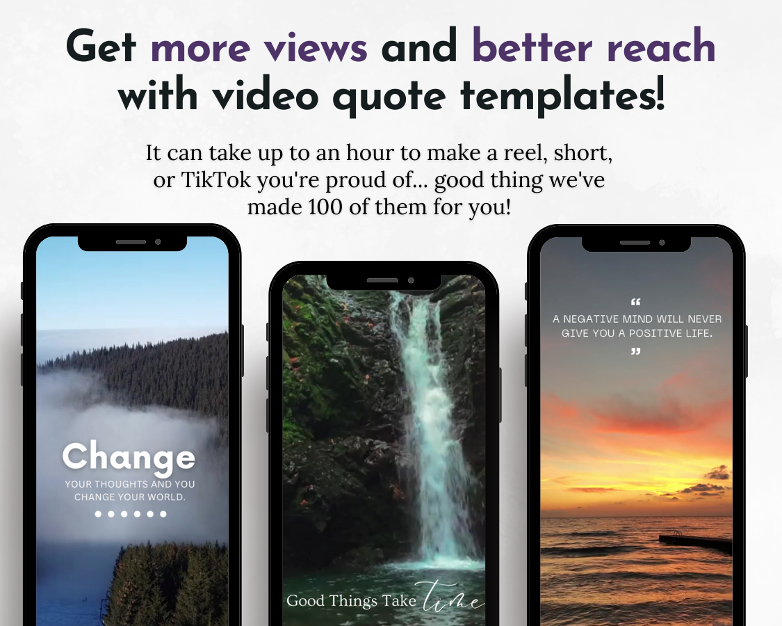 100 Canva Templates for Instagram Reels | Pre-made TikTok Videos, Facebook Reels, Pinterest Idea Pins, and YouTube Shorts