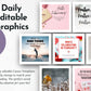 The February Daily Posting Plan by Get Socially Inclined offers three daily editable templates with motivational quotes and February themes, simplifying your social media strategy to boost engagement and enrich your branding.