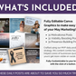 Promotional graphic showcasing the May Daily Posting Plan - Your Social Plan with editable Canva templates and daily post suggestions for April, aimed at boosting engagement growth from Get Socially Inclined.