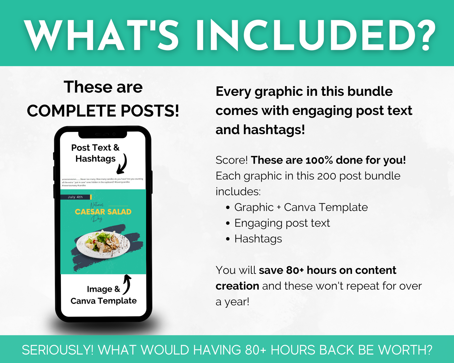What's included in the Socially Inclined National Days Social Media Post Bundle with Canva Templates for customer engagement and social media marketing?