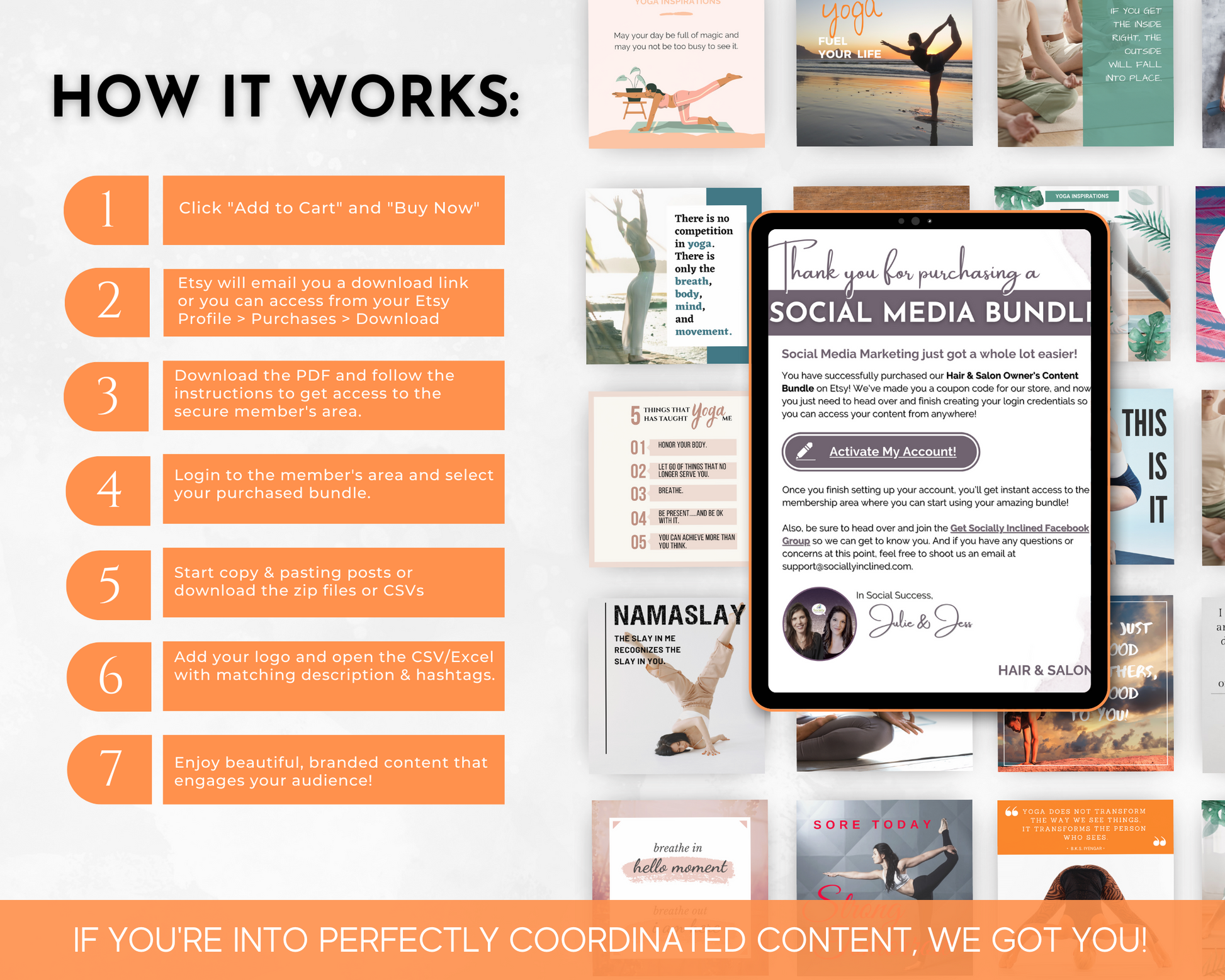 This Socially Inclined social media guide provides insights on how to effectively utilize the Yoga Social Media Post Bundle - With Canva Templates for your yoga business.