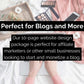 In a warm, inviting environment filled with beauty products and a smartphone, an individual types on their laptop. Overlaid text showcases Socially Inclined's Standard Website Design Package. This 10-page package is tailored for bloggers and small businesses, offering SEO optimization to boost visibility and user experience.