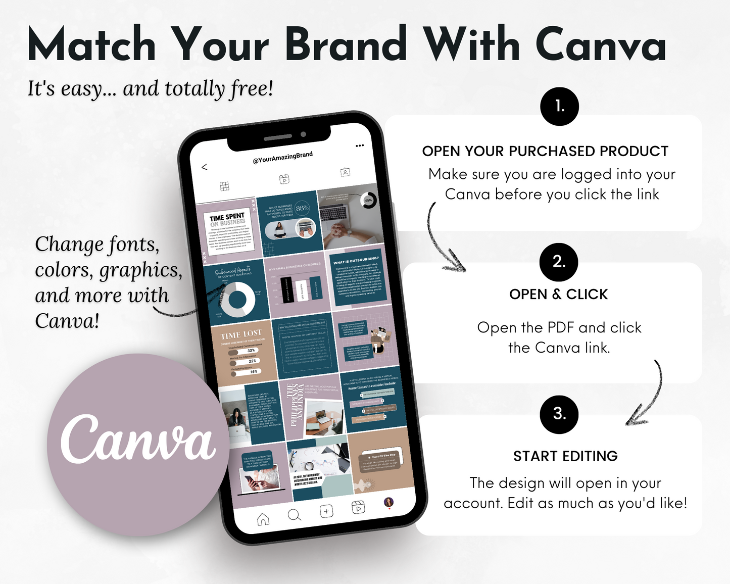 Enhance your brand with Socially Inclined's Virtual Assistant Social Media Post Bundle featuring Canva templates.