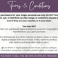 Terms and Conditions outlined for the July Daily Posting Plan - Your Social Plan by Get Socially Inclined, including restrictions on sharing, redistributing, social media posting, and using in digital products for resale.