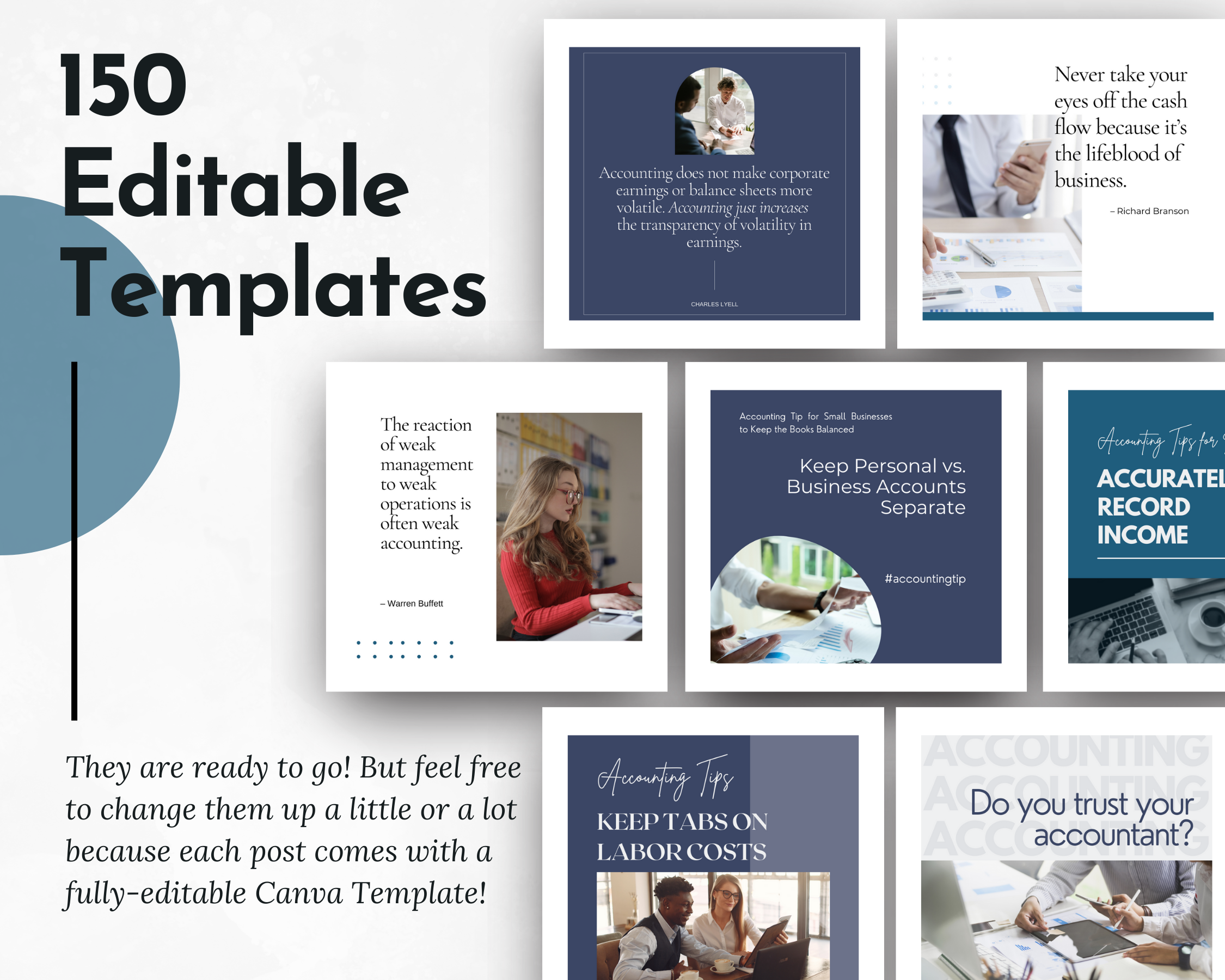 150 Account Socially Inclined Instagram templates for social media businesses.