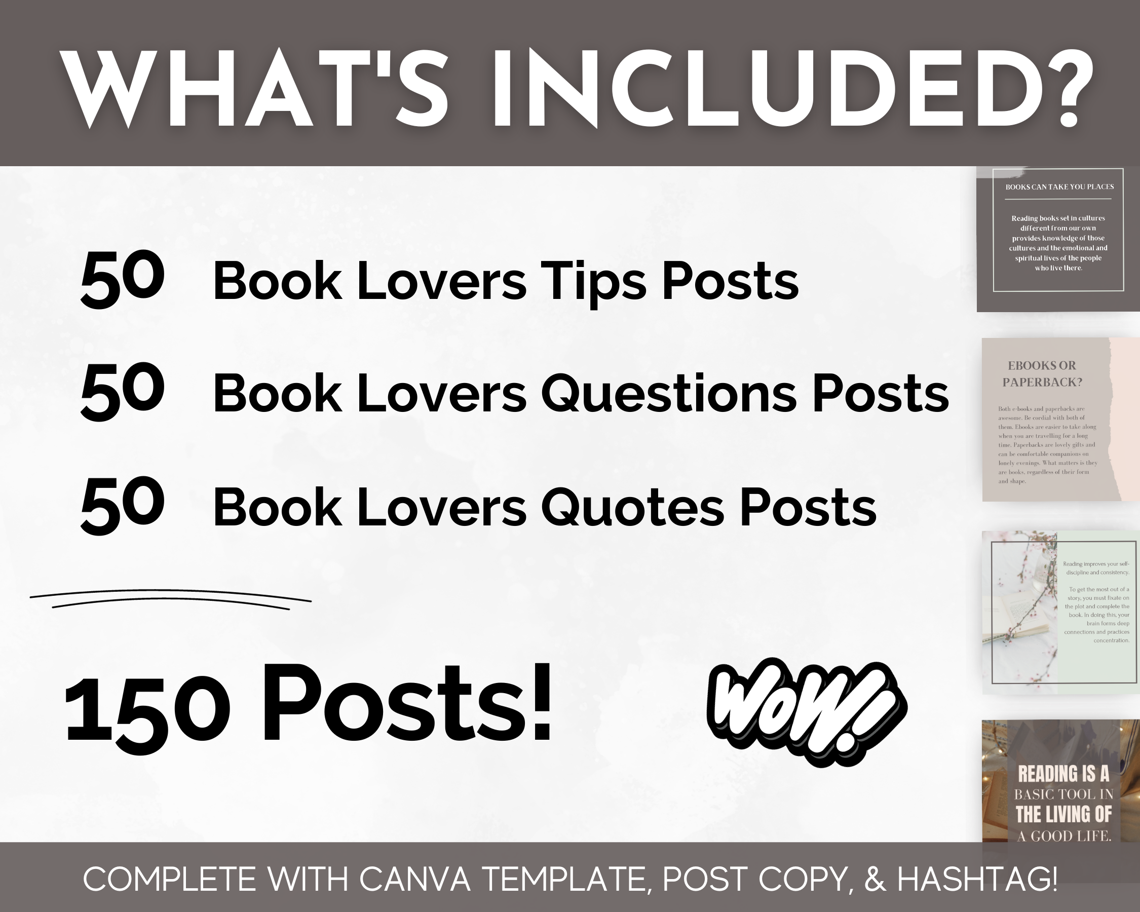 Discover the captivating Book Lover's Social Media Post Bundle with Canva Templates, packed with engaging content for social media enthusiasts and enriched with essential SEO keywords specifically tailored to resonate with avid book lovers, brought to you by Socially Inclined.