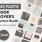 150 Book Lover's Social Media Post Bundle with Canva Templates by Socially Inclined.