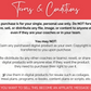 A Socially Inclined business coaching flyer featuring 'terms and conditions'.