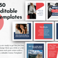250 Business Coaching Social Media Post Bundles with Canva Templates for Socially Inclined.