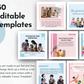 150 editable Childcare Social Media Post Bundle with Canva templates from Socially Inclined.