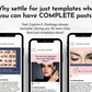 A set of Eyelashes Social Media Post Bundle with Canva Templates optimized with social media game templates to attract new Socially Inclined clients through complete post SEO keywords.