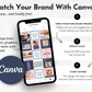 An Eyelashes Social Media Post Bundle with Canva Templates from the brand Socially Inclined.