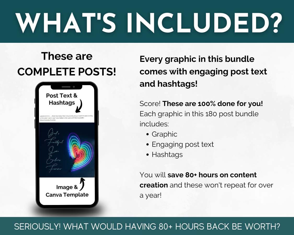 What's included in the FAITH & Spiritual Social Media Post Bundle - No Canva Templates by Socially Inclined?