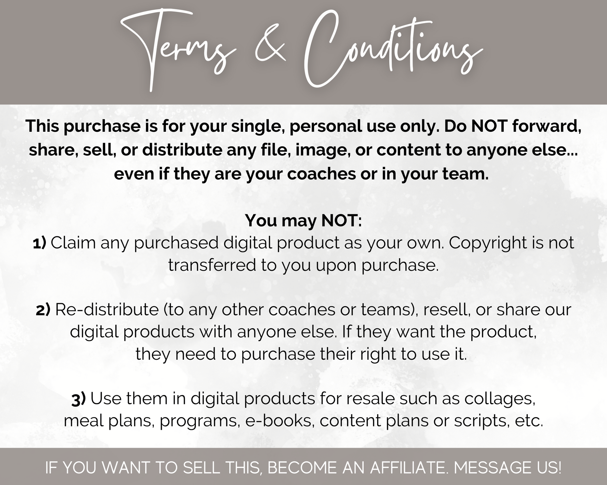 A Socially Inclined Family Photography Social Media Post Bundle with Canva Templates flyer featuring social media terms and conditions.
