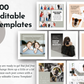 Socially Inclined's Family Photography Social Media Post Bundle with Canva Templates includes 200 editable social media templates.