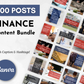 Finance Social Media Post Bundle with Canva Templates