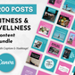 Fitness & Wellness Social Media Post Bundle with Canva Templates