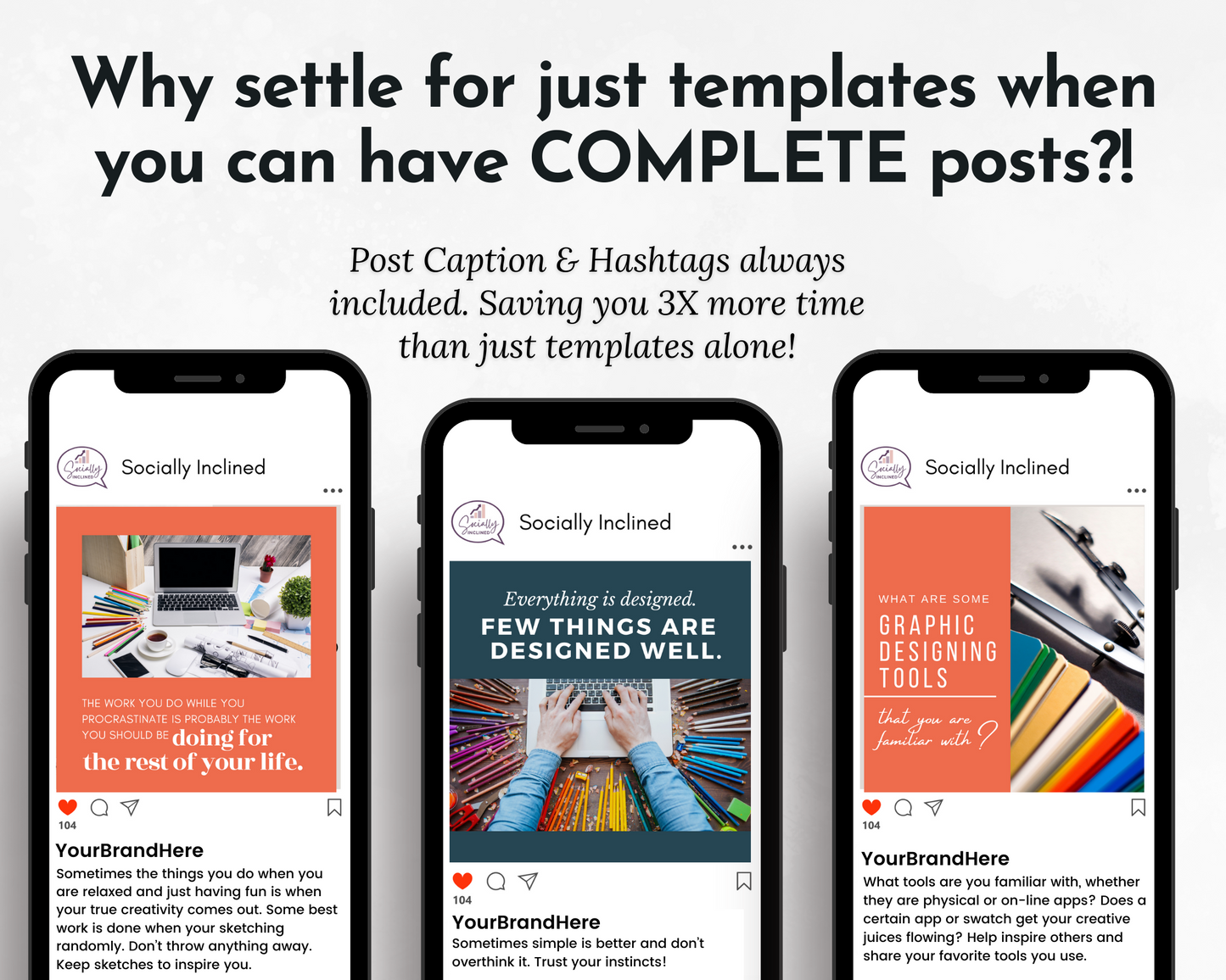 Why set up just Socially Inclined Graphic Design Social Media Post Bundle with Canva Templates when you have complete engagement?