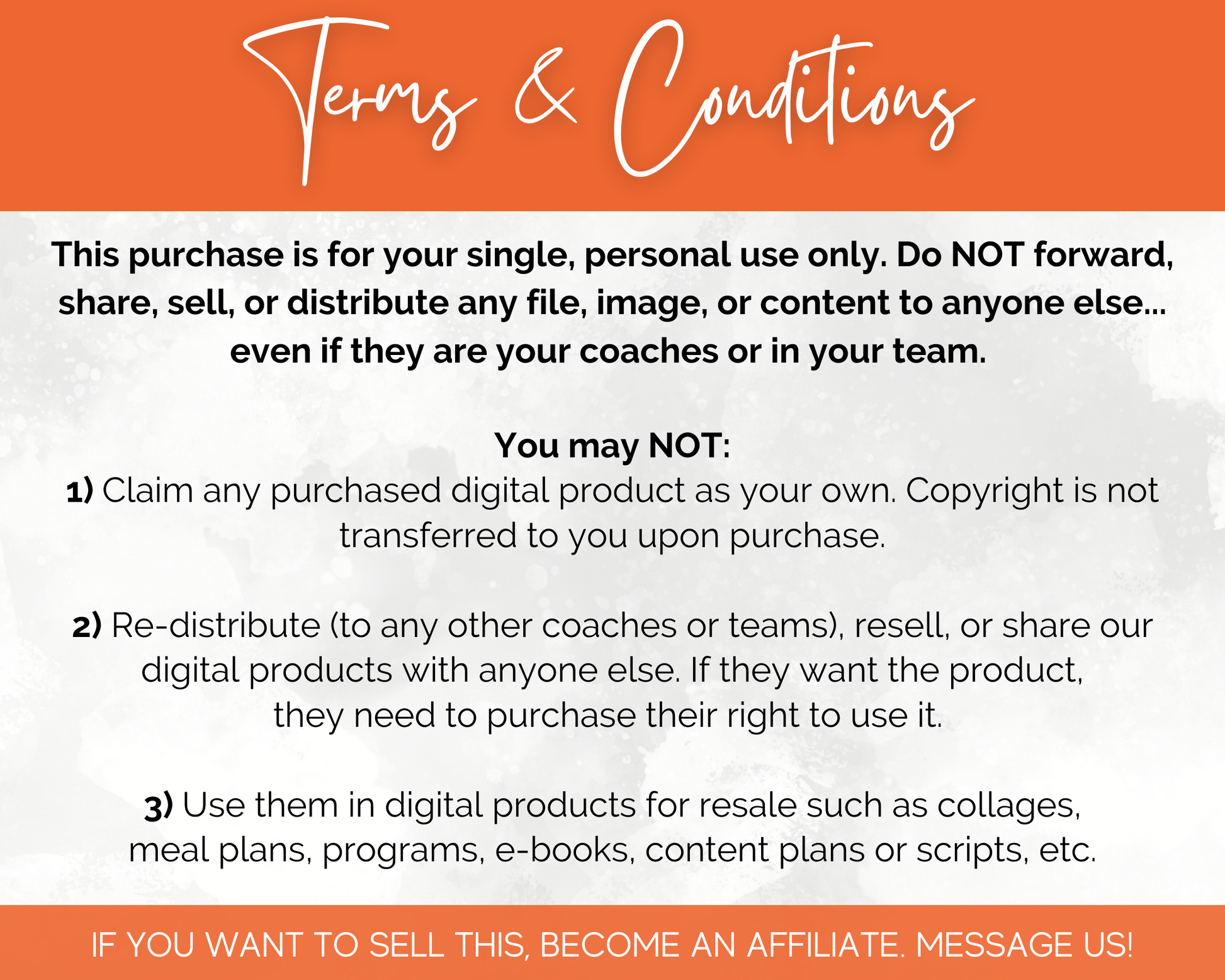 A flyer promoting wellness and lifestyle changes with the Health & Wellness Coaches Social Media Post Bundle with Canva Templates by Socially Inclined featuring the words 'terms and conditions.'