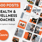 400 Health & Wellness Coaches Social Media Posts with Canva Templates for the fitness industry from Socially Inclined.