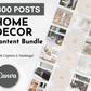 Enhance your home decor with our exclusive 300 posts content bundle, specially curated for interior designers - the Home Decor Social Media Post Bundle with Canva Templates by Socially Inclined.