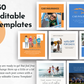 150 editable Insurance Social Media Post Bundle with Canva Templates from Socially Inclined for Instagram.