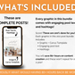 What's included in the complete Insurance Social Media Post Bundle with Canva Templates graphics package from Socially Inclined for insurance and social media content?