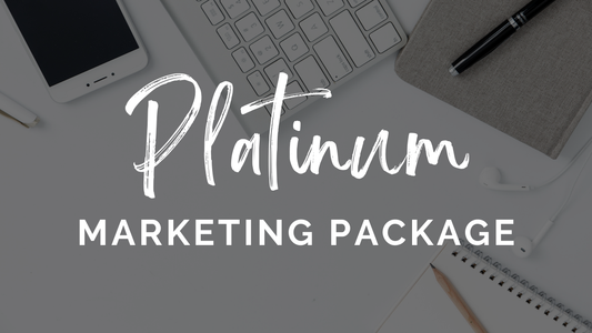 VIP Services - Platinum" text on an office desk background with a smartphone, keyboard, pen, notebook, and earphones, illustrating the essentials for a comprehensive content marketing strategy by Socially Inclined.