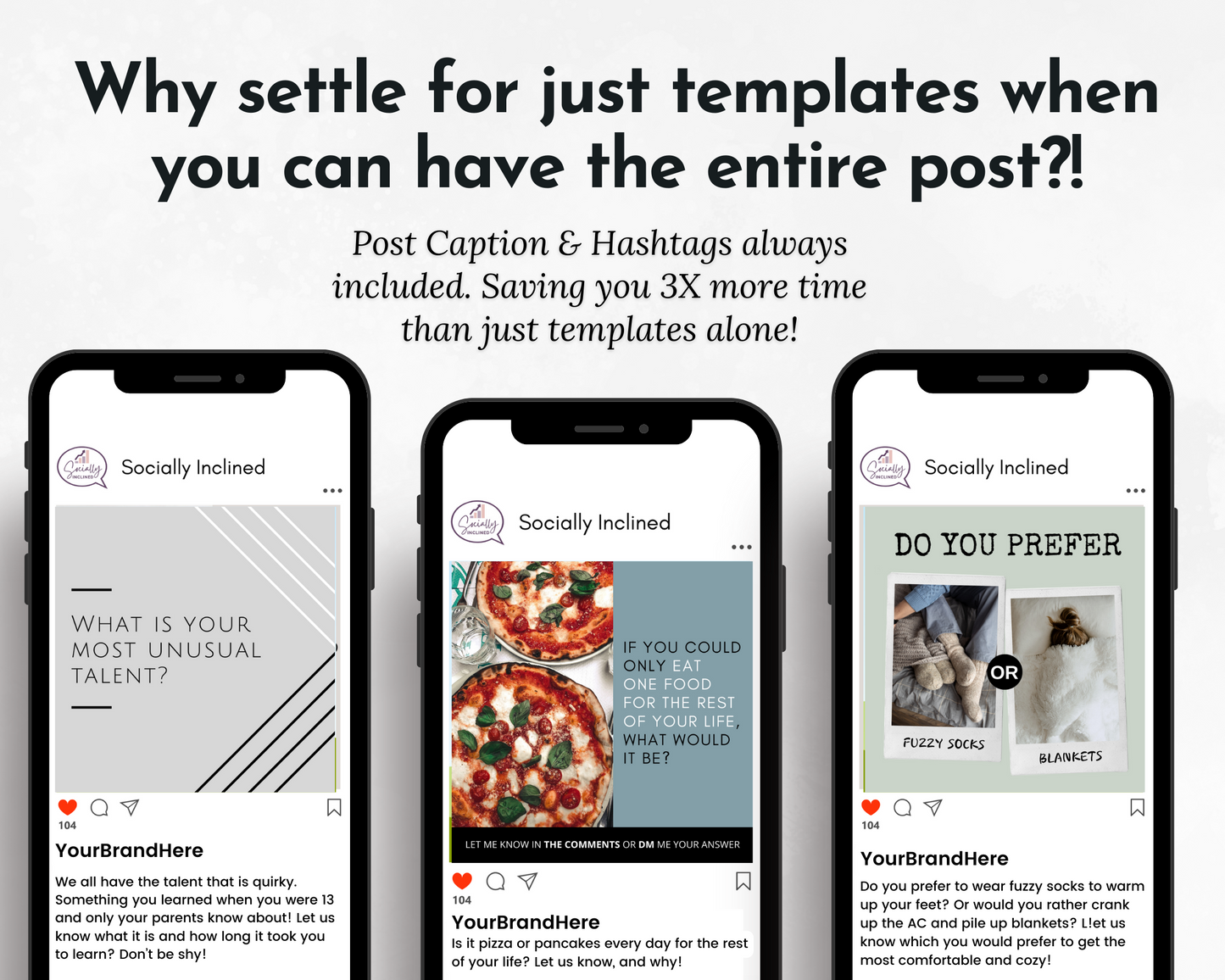 A set of Lifestyle Social Media Post Bundles with Canva templates perfect for creating content for your social media lifestyle, by Socially Inclined.