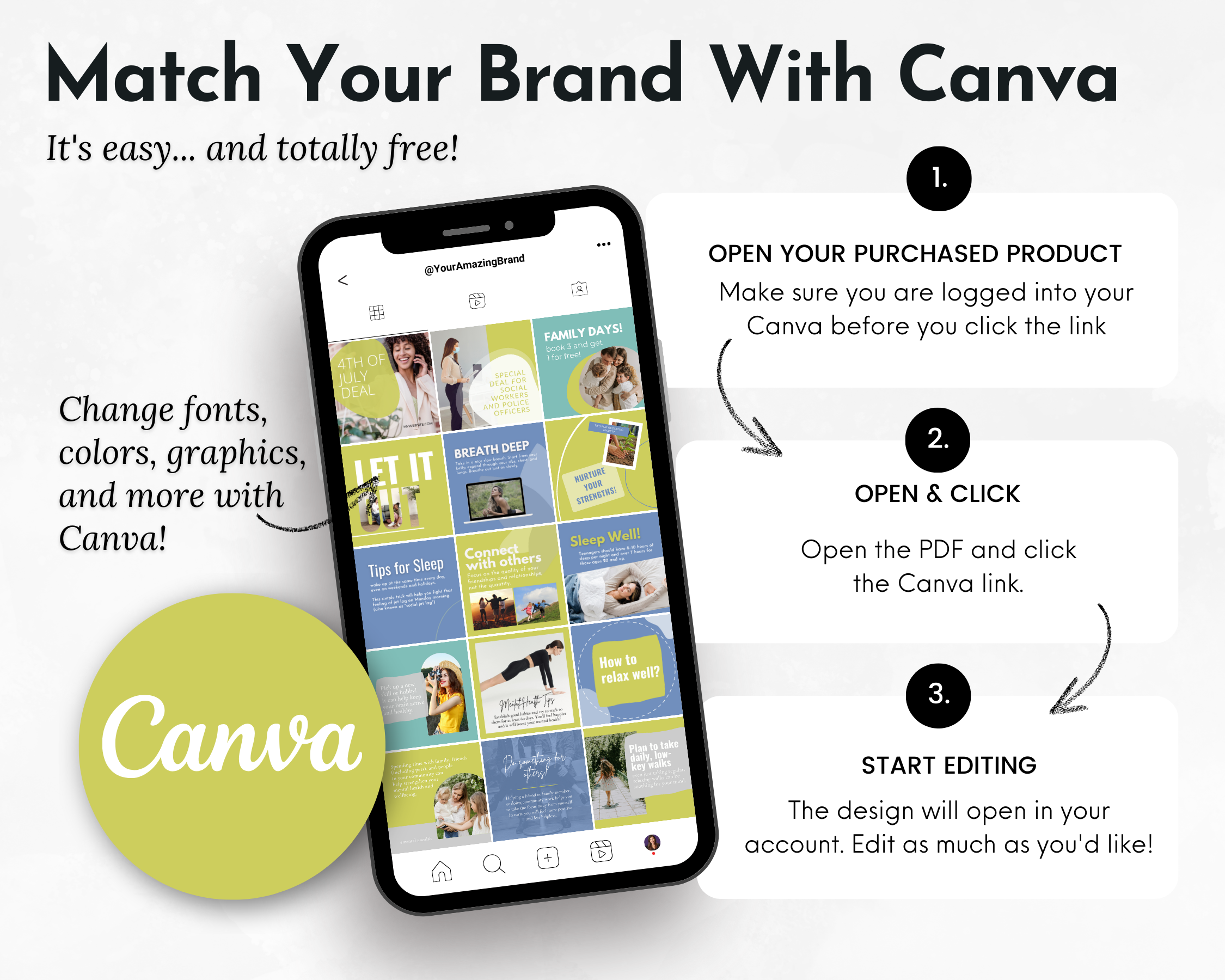 Professionals, optimize your brand's presence on social media with the power of Socially Inclined's Mental Health Social Media Post Bundle featuring Canva Templates.
