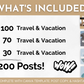 What content is included in the TRAVEL Agent's Social Media Post Bundle with Canva Templates by Socially Inclined?