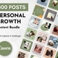 300 Socially Inclined Personal Growth Social Media Post Bundle with Canva Templates.