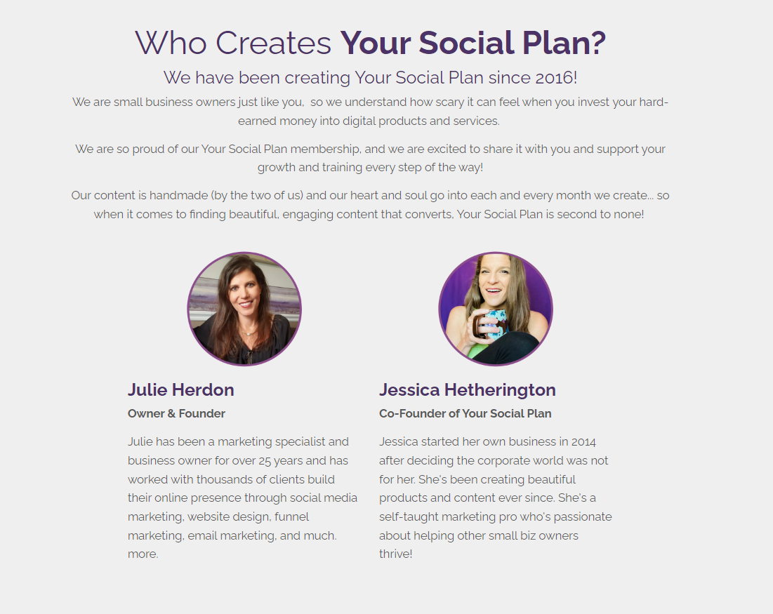 Who creates your Get Socially Inclined Your Social Plan Membership for small businesses?