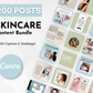 200 Socially Inclined skincare and beauty content bundle with Skincare Social Media Post Bundle with Canva Templates.