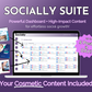 A computer screen displaying a visually captivating online presence through engaging text and images, enhanced with the effective social media marketing strategies and efficient content management of the Get Socially Inclined Socially Suite Membership.
