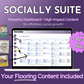 Get Socially Inclined's powerful content management dashboard includes high-quality Socially Suite Membership content.