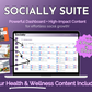 A laptop featuring the brand name "Get Socially Inclined" and the product name "Socially Suite Membership" on it, designed for efficient content management and social media marketing.