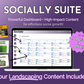 Get Socially Inclined's Socially Suite Membership Annual - powerful dashboard for high content management of your landscaping online presence.